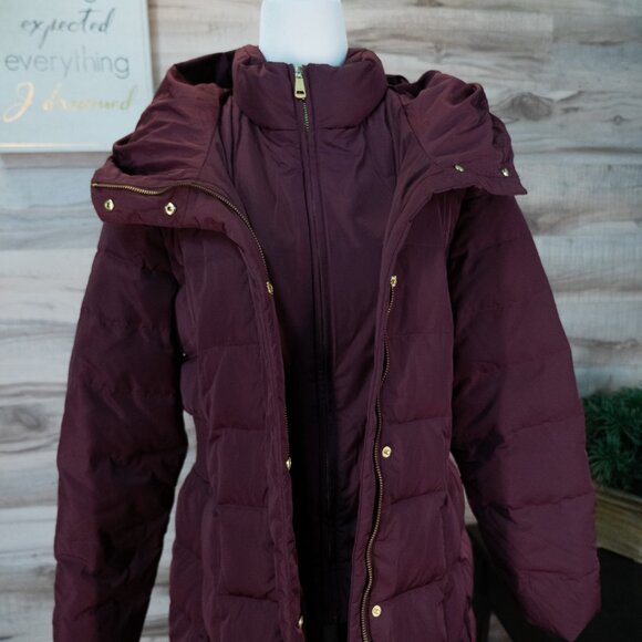 COLE HAAN SIGNATURE Women's 40" Taffeta Down Hooded Coat - Picture 8 of 10